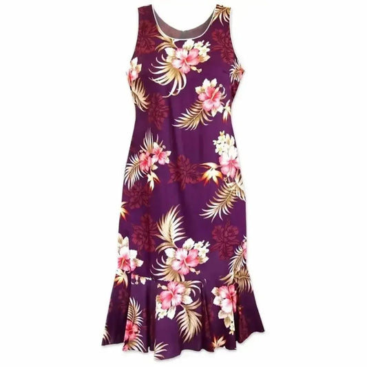 Passion purple hawaiian hana aloha dress - alohaz