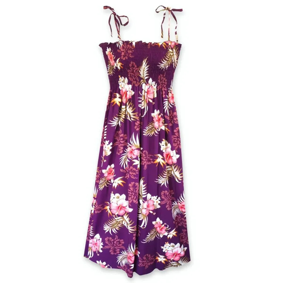Passion purple hawaiian maxi dress - alohaz