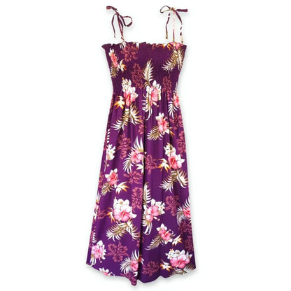 Passion purple hawaiian maxi dress - alohaz