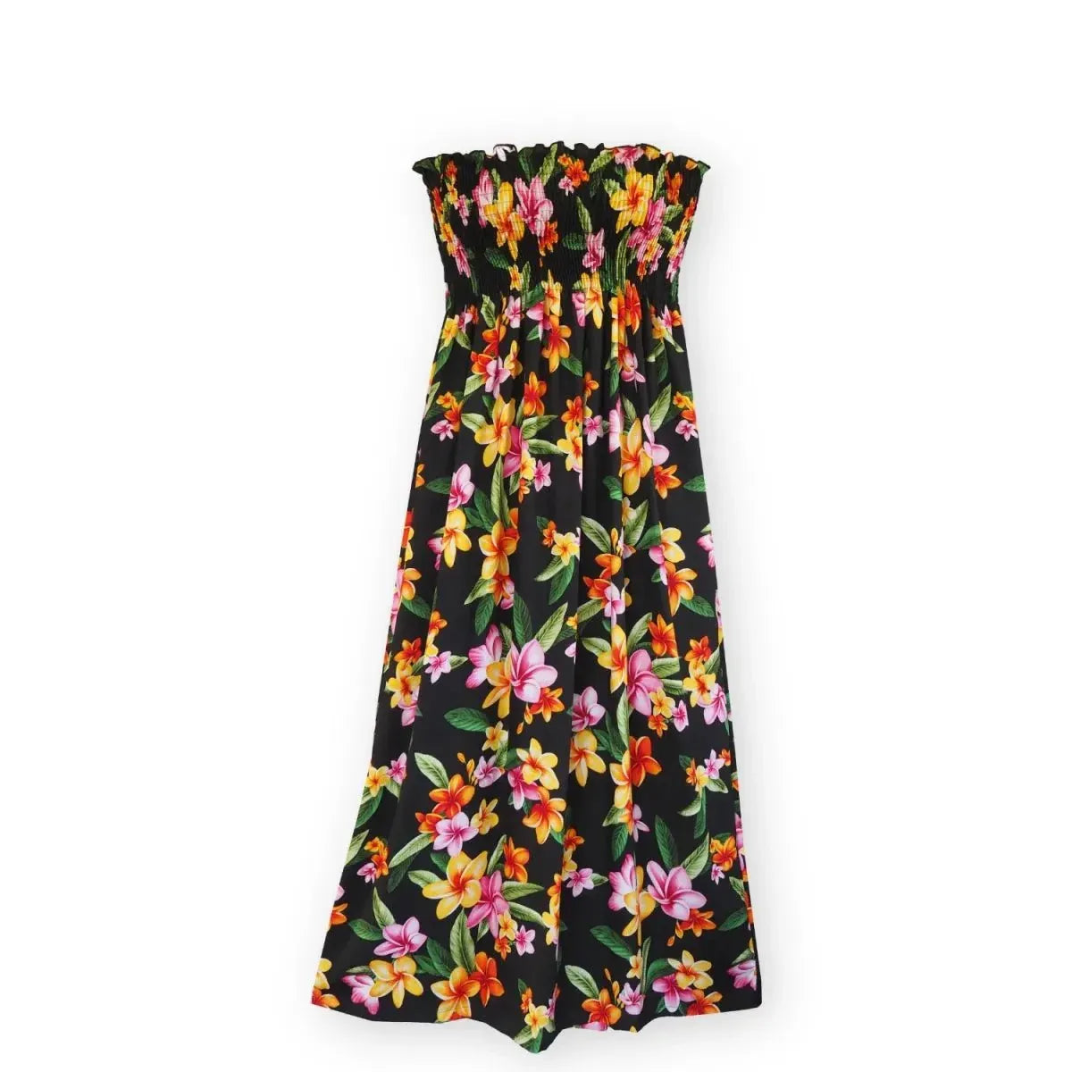 Pebble black hawaiian maxi dress - alohaz