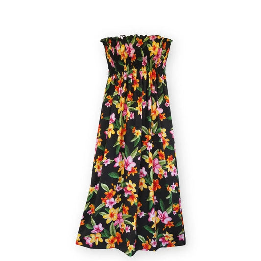 Pebble black hawaiian maxi dress - alohaz