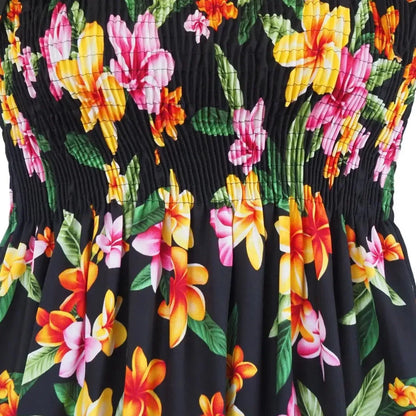 Pebble black hawaiian maxi dress - alohaz