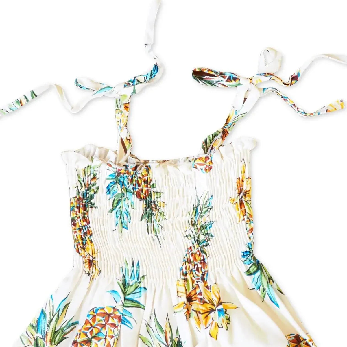 Pineapple cream hawaiian girl sunkiss dress - alohaz