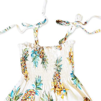 Pineapple cream hawaiian girl sunkiss dress - alohaz
