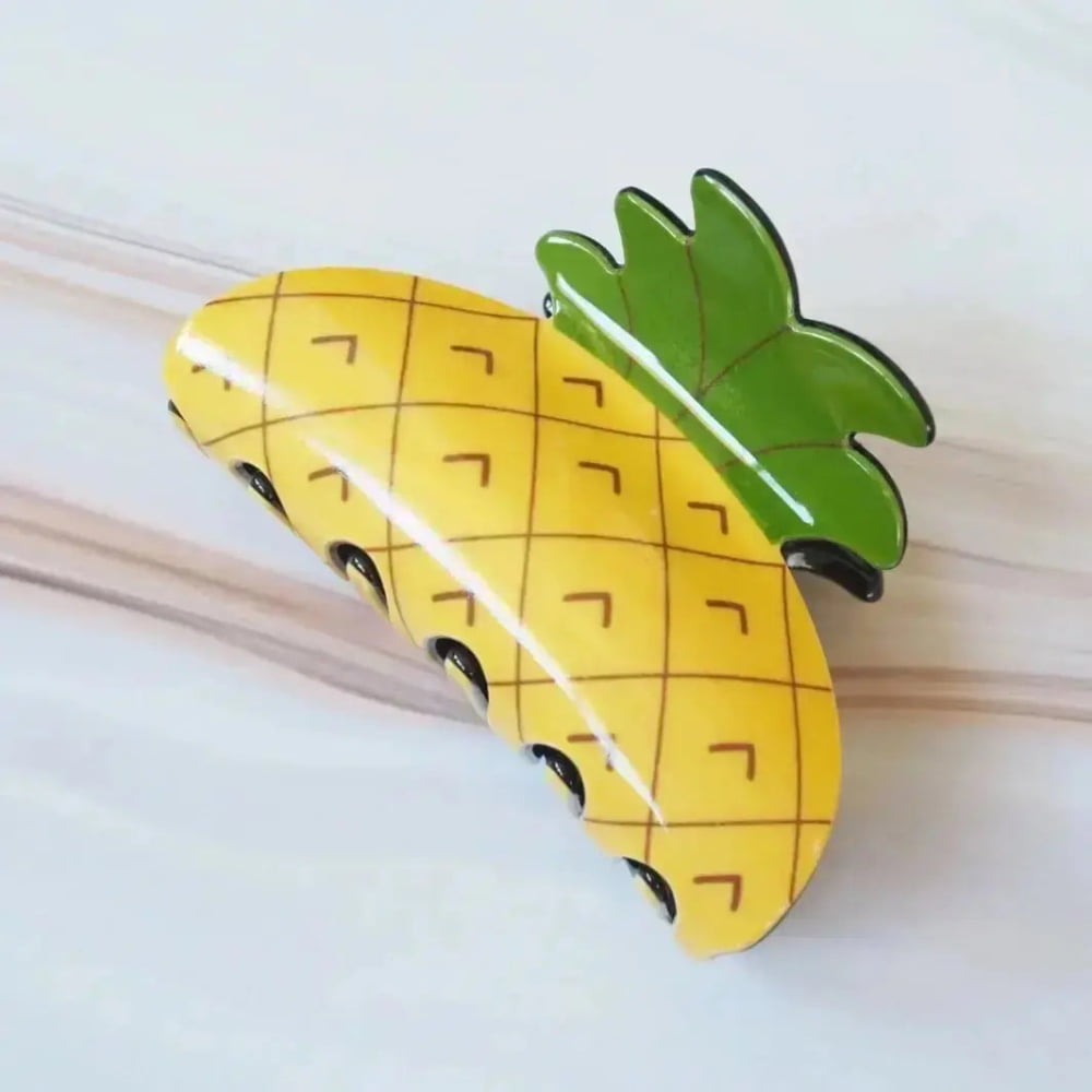 Pineapple fun hawaiian hair claw