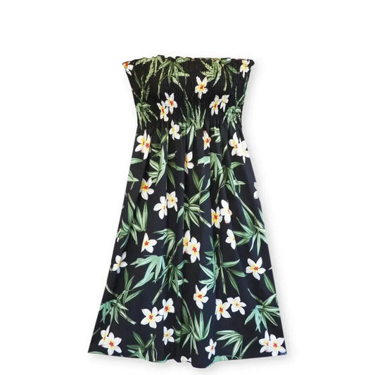 Pipiwai black hawaiian moonkiss short dress - alohaz