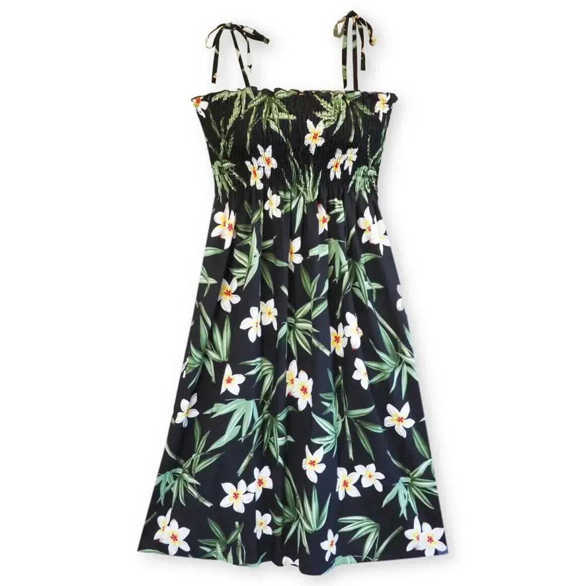 Pipiwai black hawaiian moonkiss short dress - alohaz