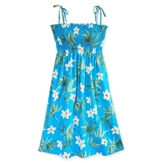 Pipiwai blue hawaiian moonkiss short dress - alohaz