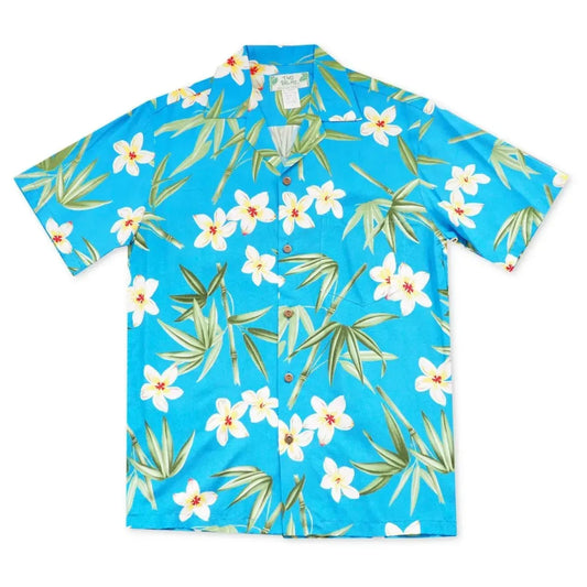 Pipiwai blue hawaiian rayon shirt - alohaz