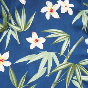 Pipiwai indigo hawaiian rayon fabric
