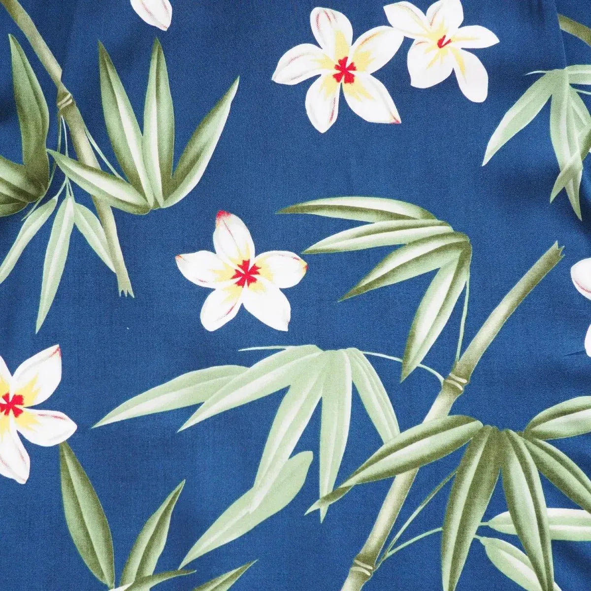Pipiwai indigo hawaiian rayon fabric - alohaz