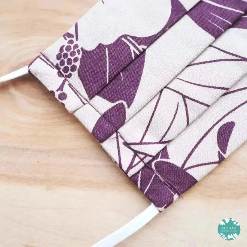 Pleated face mask + filter pocket ~ purple haven - alohaz