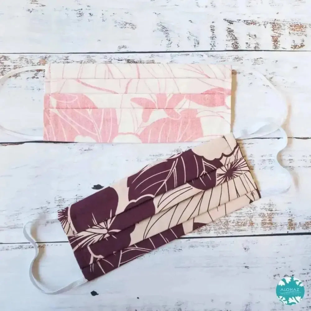 Pleated face mask + filter pocket ~ purple haven - alohaz