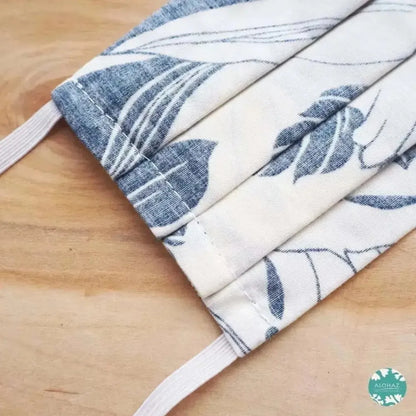 Pleated face mask + filter pockets ~ navy orchid shadow