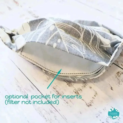 Pleated face mask + filter pockets ~ navy orchid shadow