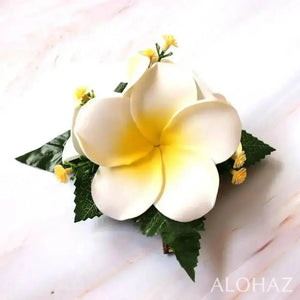 Plumeria summer hawaiian flower hair clip