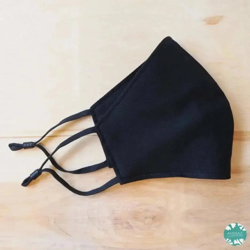 Pocket face mask + adjustable loops ~ black ninja