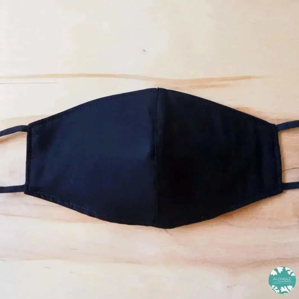 Pocket face mask + adjustable loops ~ black ninja