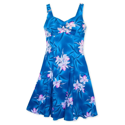 Poipu blue hawaiian molokini short dress - alohaz