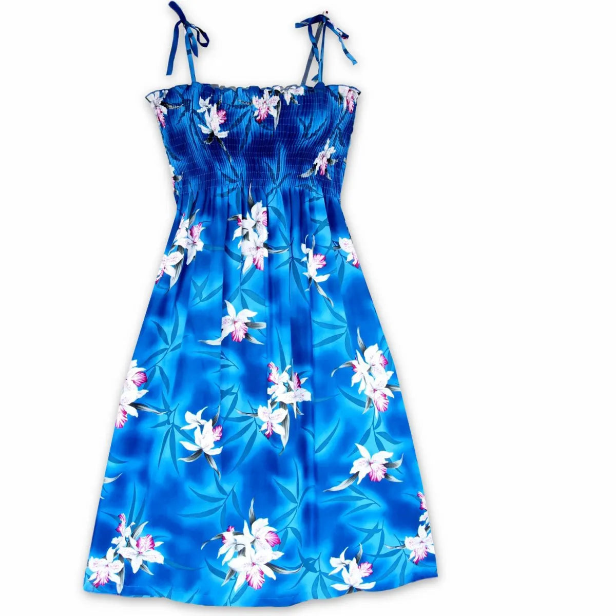 Poipu blue hawaiian moonkiss short dress