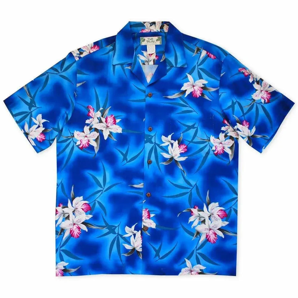 Poipu blue hawaiian rayon shirt - alohaz