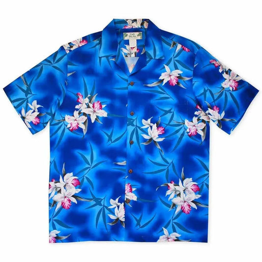 Poipu blue hawaiian rayon shirt - alohaz