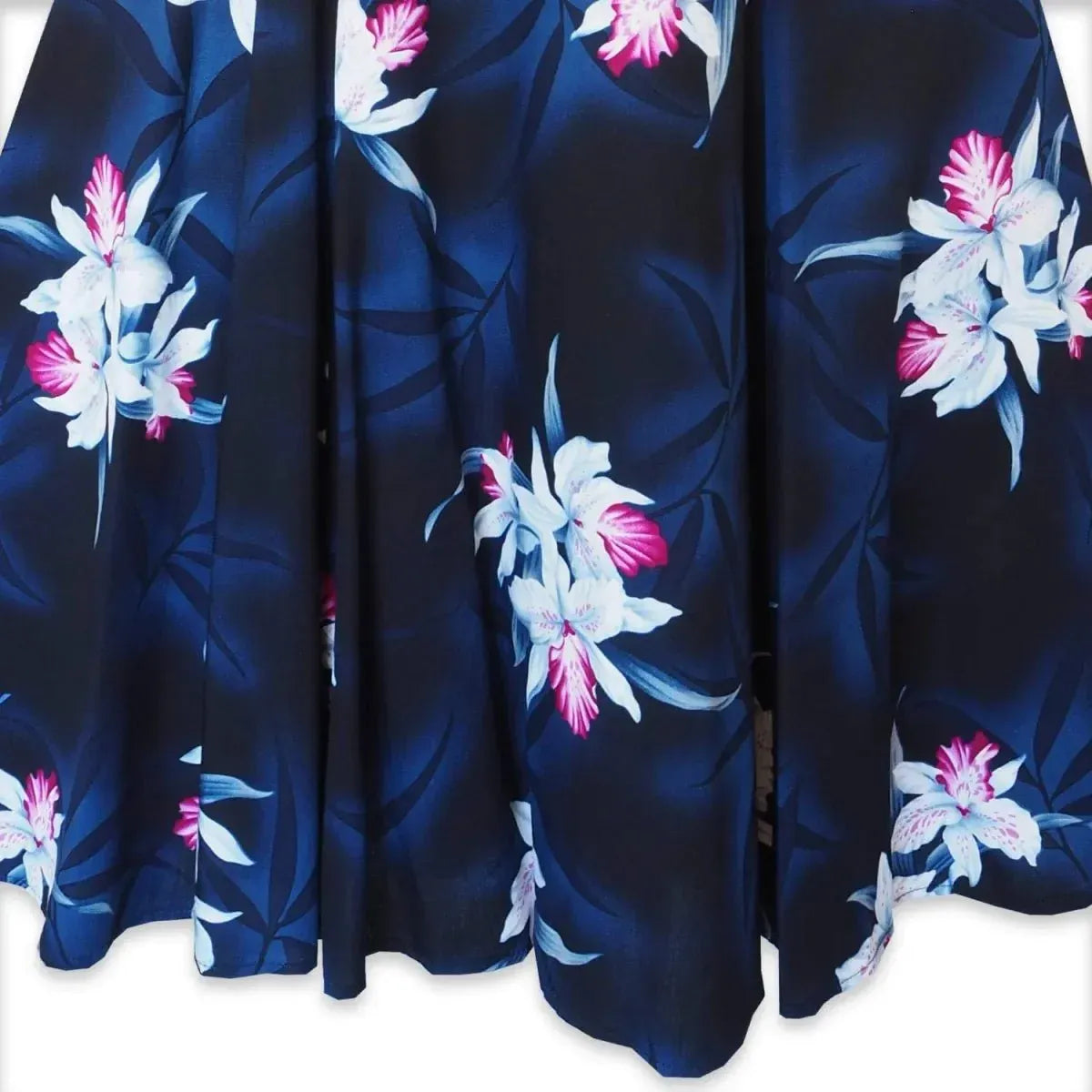 Poipu grey hawaiian rayon fabric - alohaz