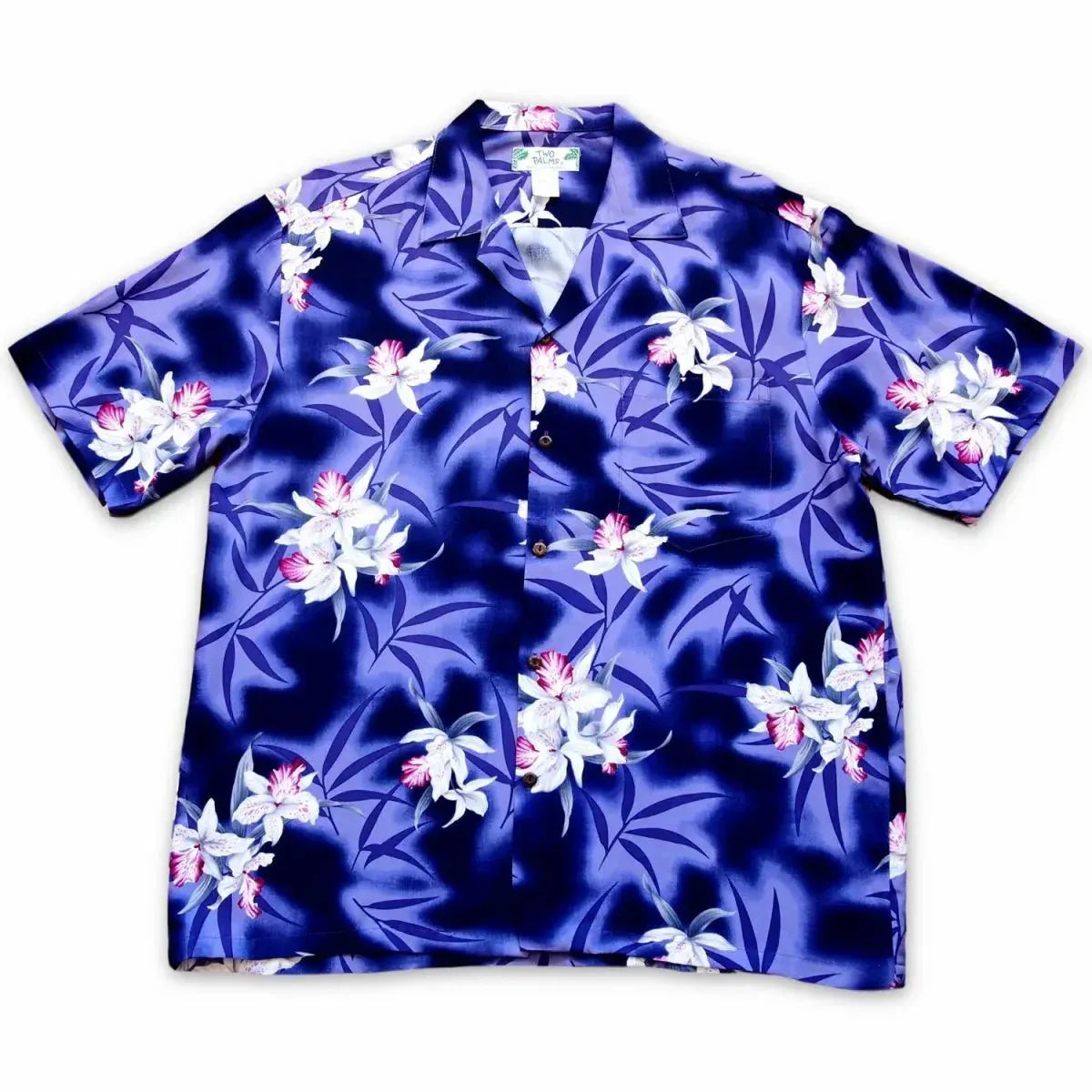 Poipu purple hawaiian aloha rayon shirt - alohaz