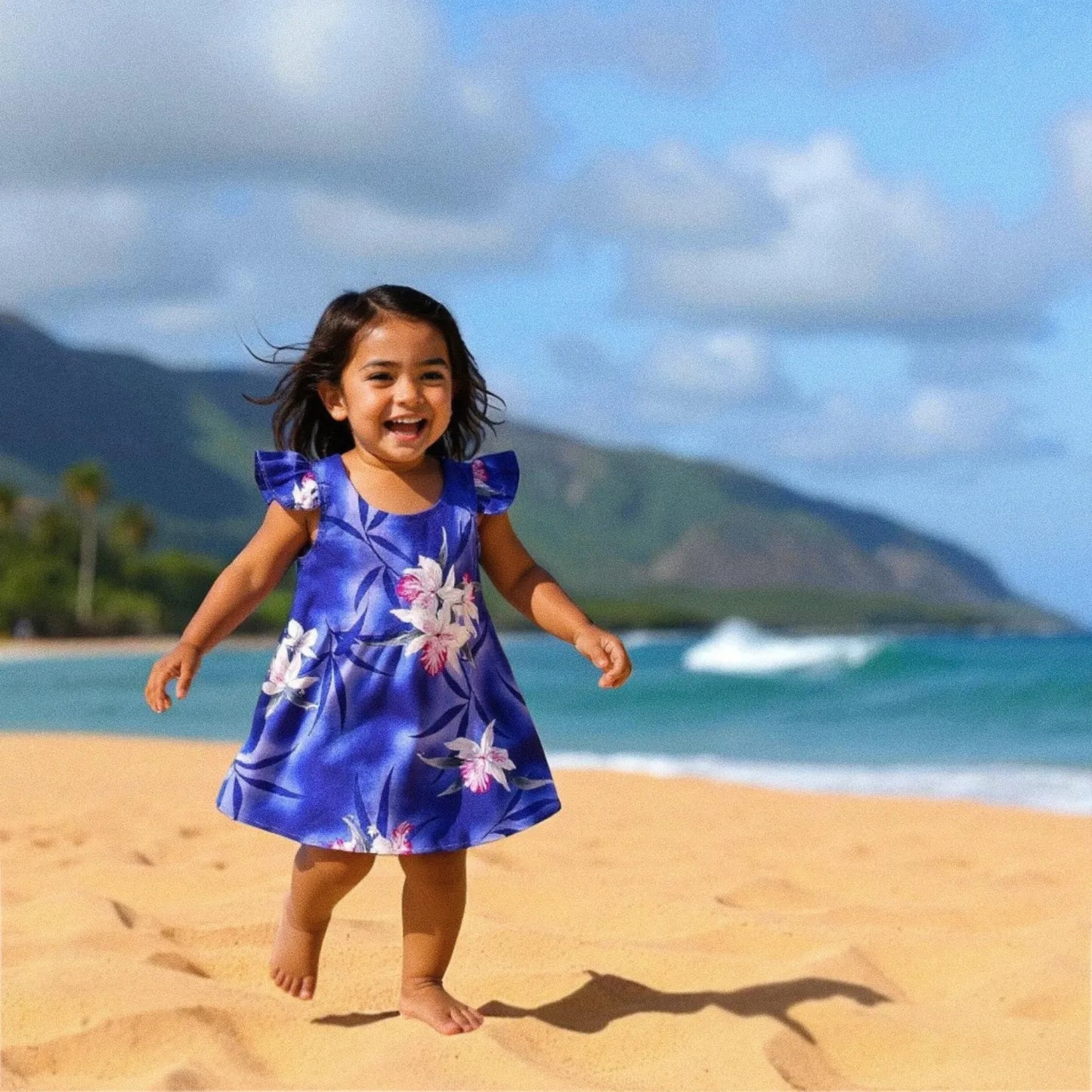 Poipu purple hawaiian girl hula dress - alohaz