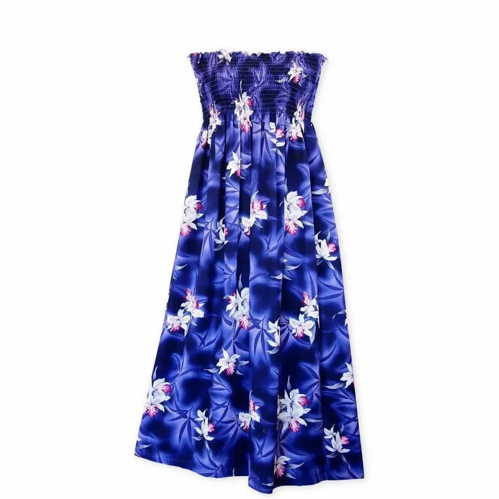 Poipu purple hawaiian maxi dress - alohaz