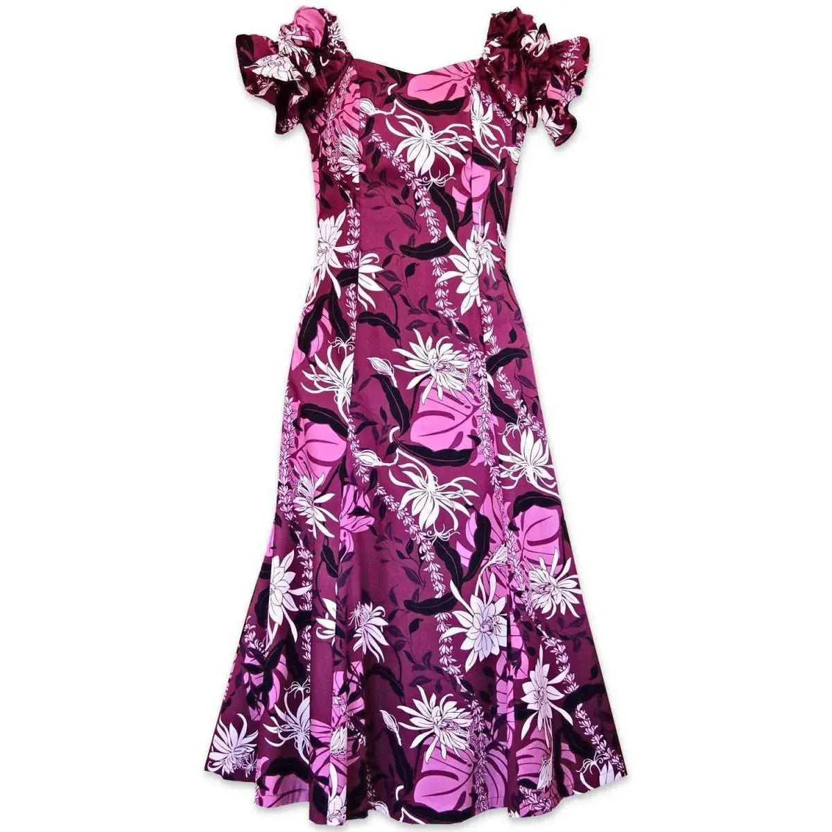 punahou purple hawaiian aikane dress - Alohaz