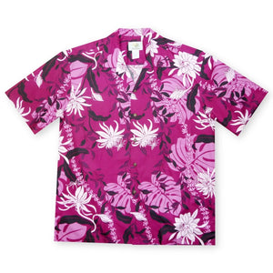 Punahou purple hawaiian cotton shirt