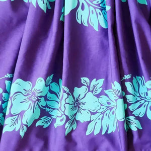 Purple kawehi hawaiian single pau hula skirt