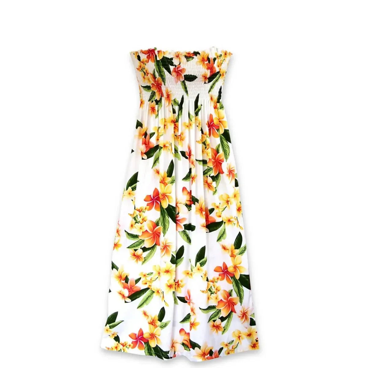Rain white hawaiian maxi dress - alohaz