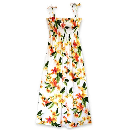 Rain white hawaiian maxi dress - alohaz