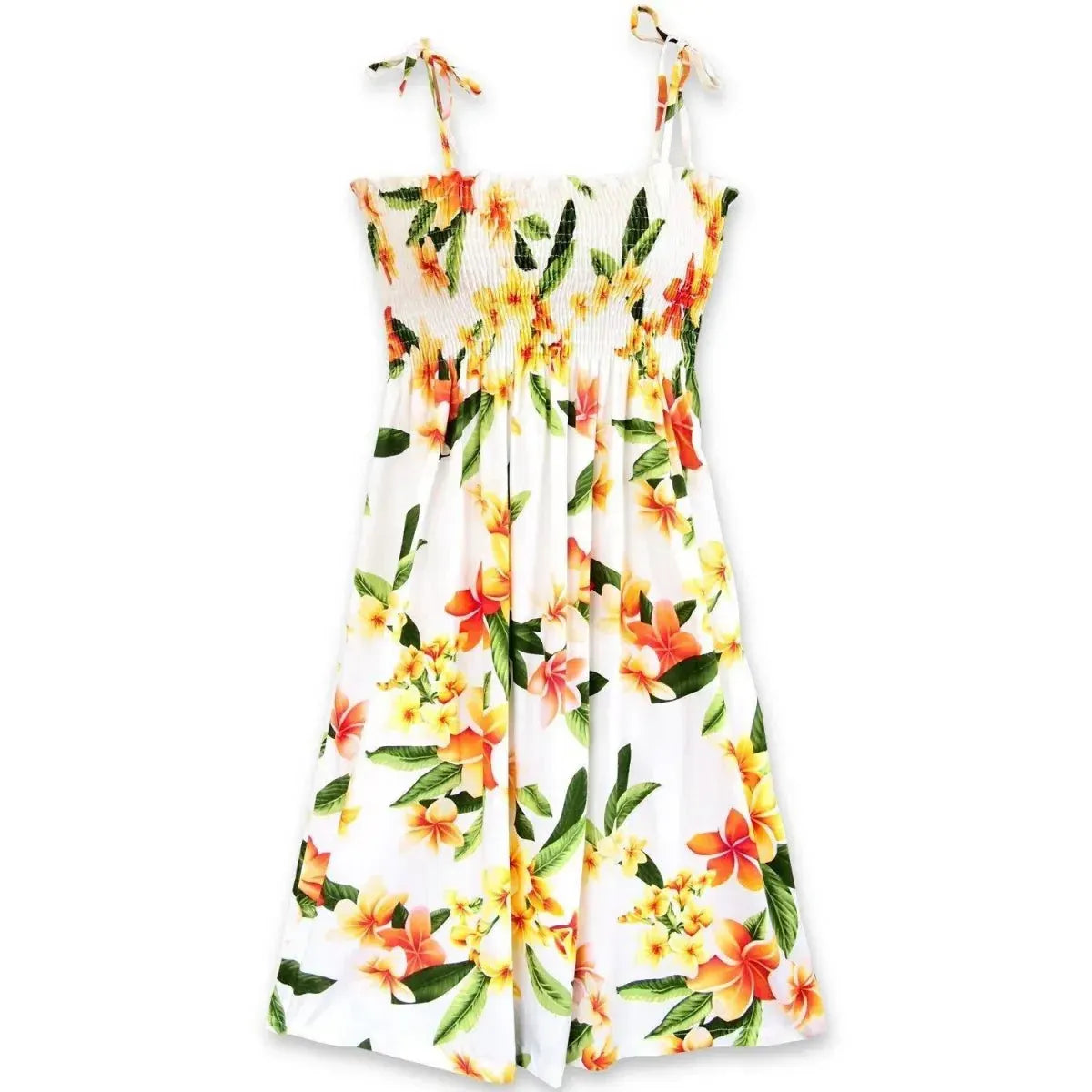 Rain white hawaiian moonkiss dress - alohaz