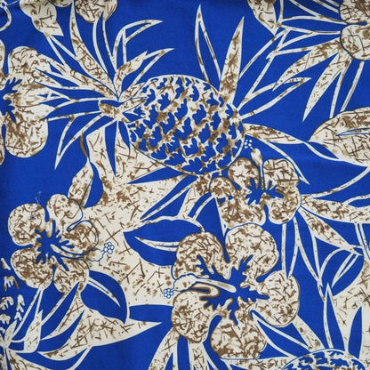 Sweet pineapple blue hawaiian cotton shirt - alohaz