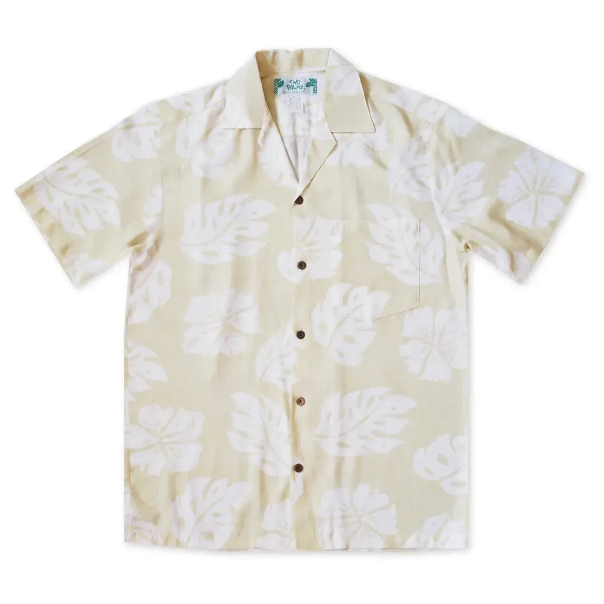 Tradewinds cream hawaiian aloha rayon shirt - alohaz