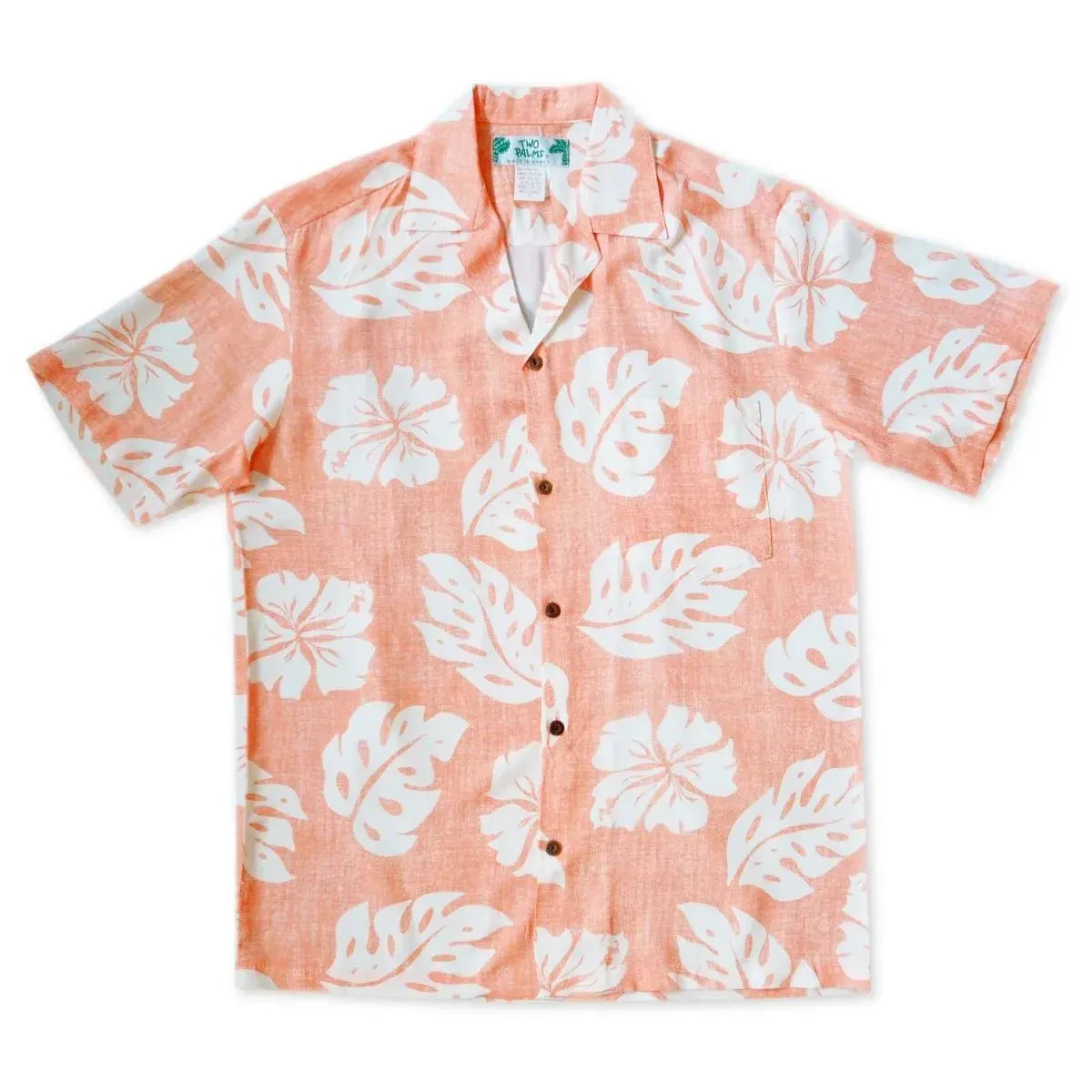 Tradewinds orange hawaiian aloha rayon shirt - alohaz