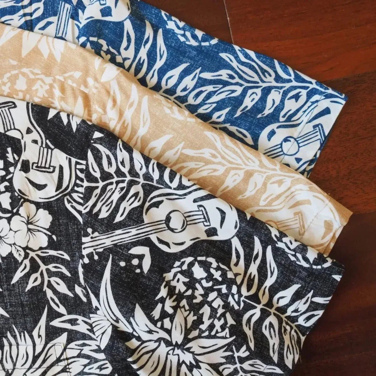 Ukulele serenade black hawaiian rayon shirt - alohaz