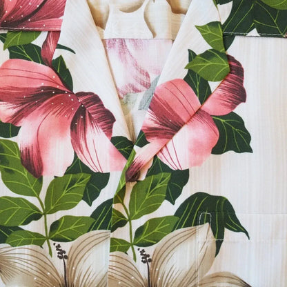 Vintage aloha cream hawaiian rayon shirt - alohaz