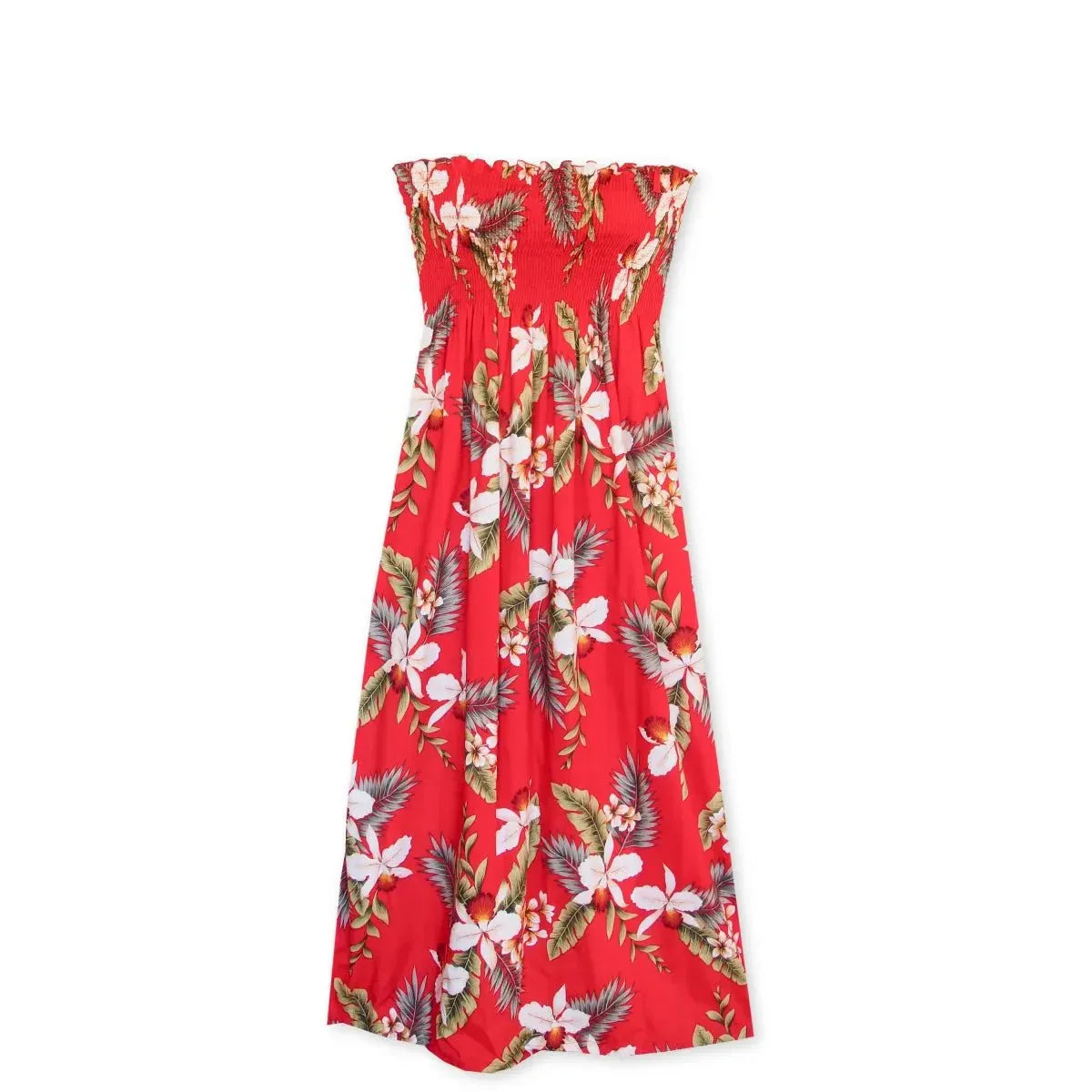 Volcanic red hawaiian maxi dress - alohaz