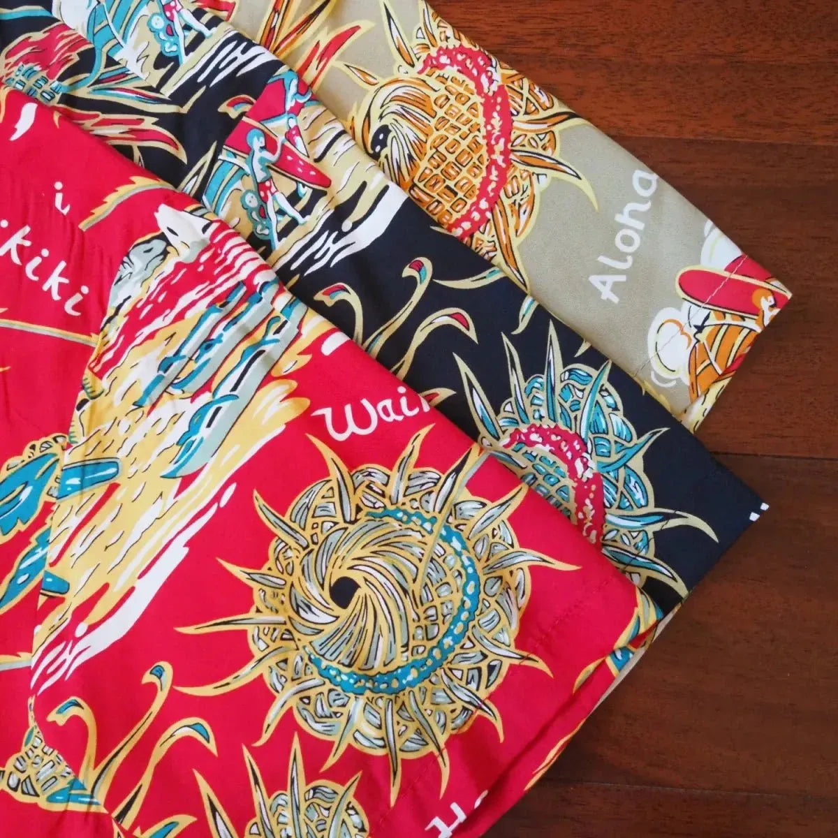 Waikiki wanderer red hawaiian rayon shirt - alohaz