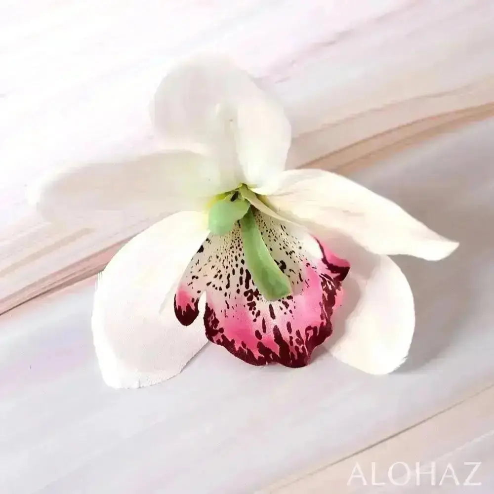 White cattleya hawaiian flower stick