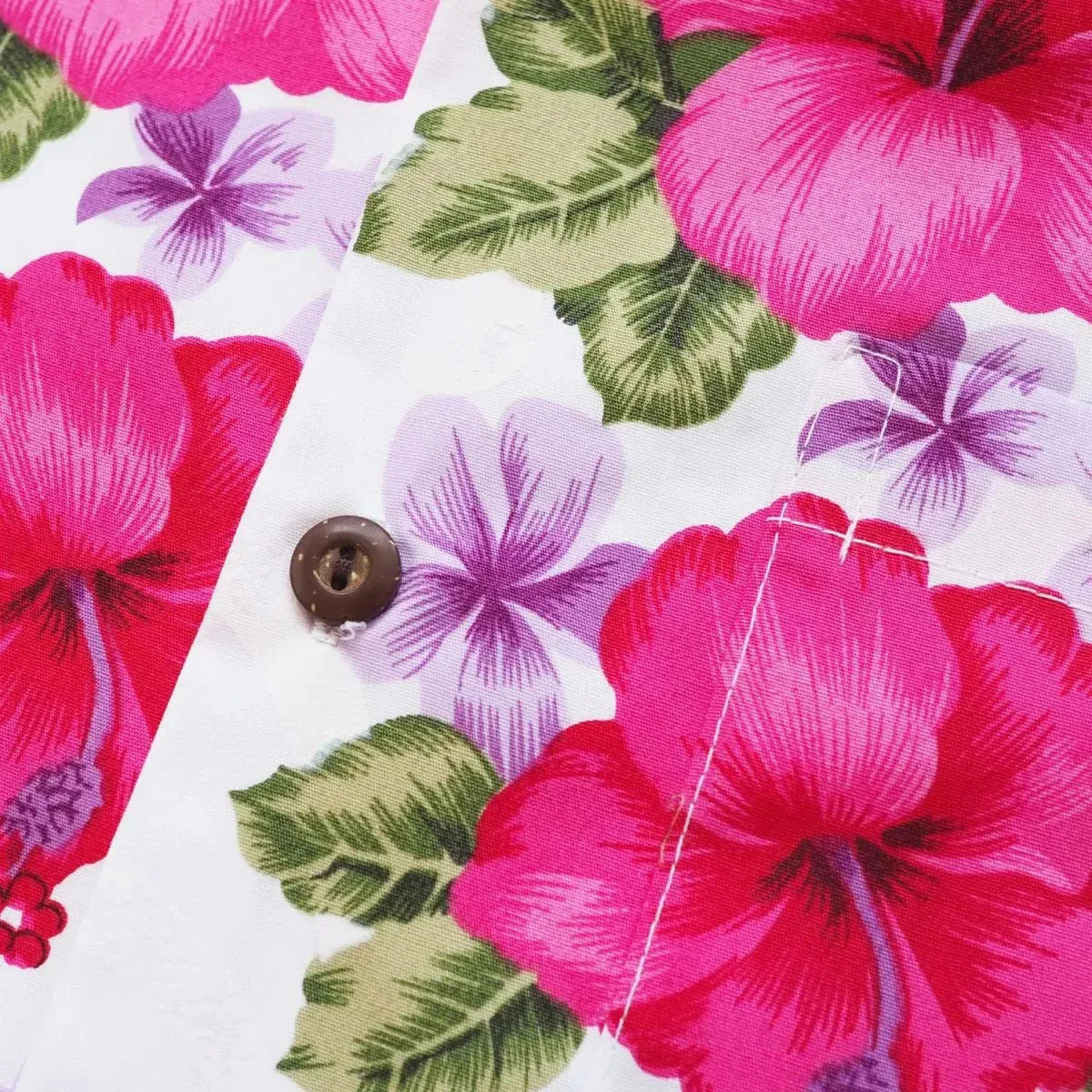 White mist hawaiian cotton shirt - alohaz