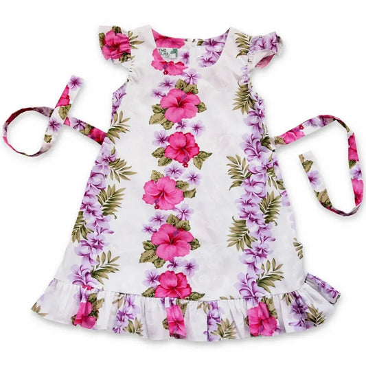 White mist hawaiian girl flutter dress - alohaz