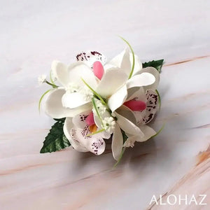 White orchid wonder hawaiian flower hair clip