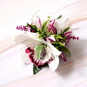 White queen orchid hawaiian flower hair clip