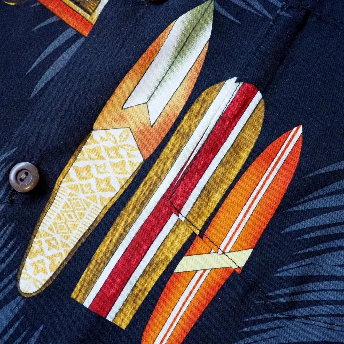 Woody cruiser black hawaiian aloha rayon shirt - alohaz