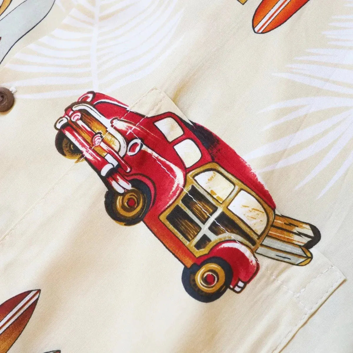 Woody cruiser cream hawaiian aloha rayon shirt - alohaz